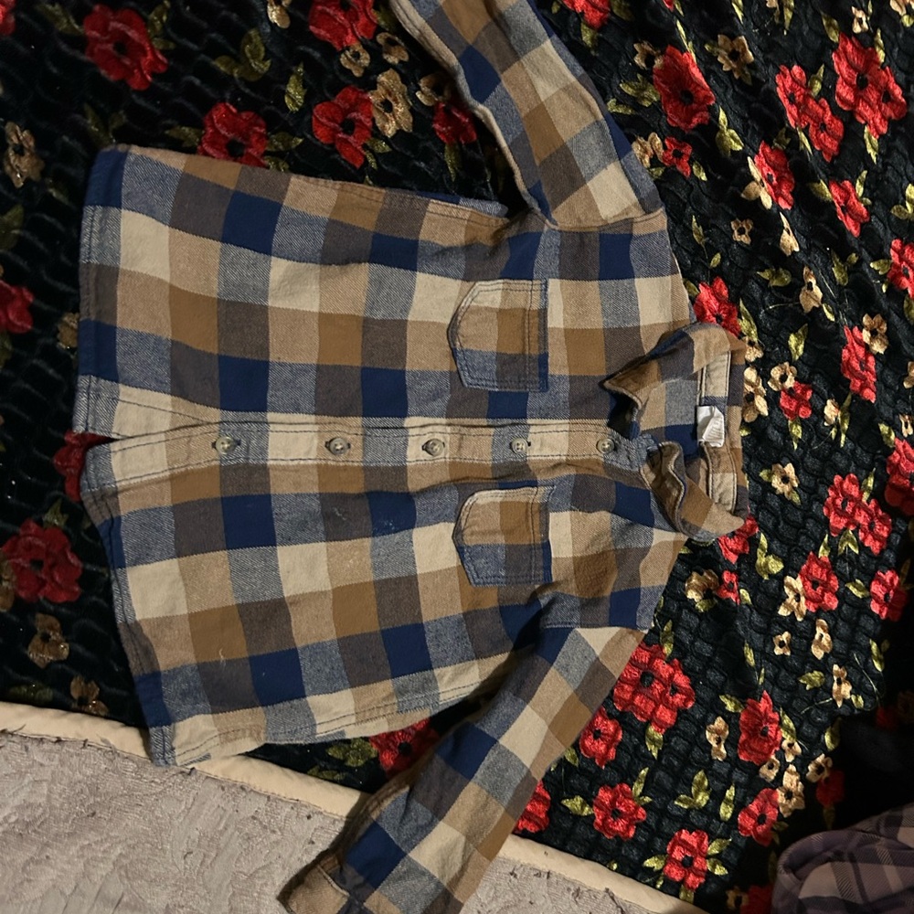 Plaid Button-Up Shirt